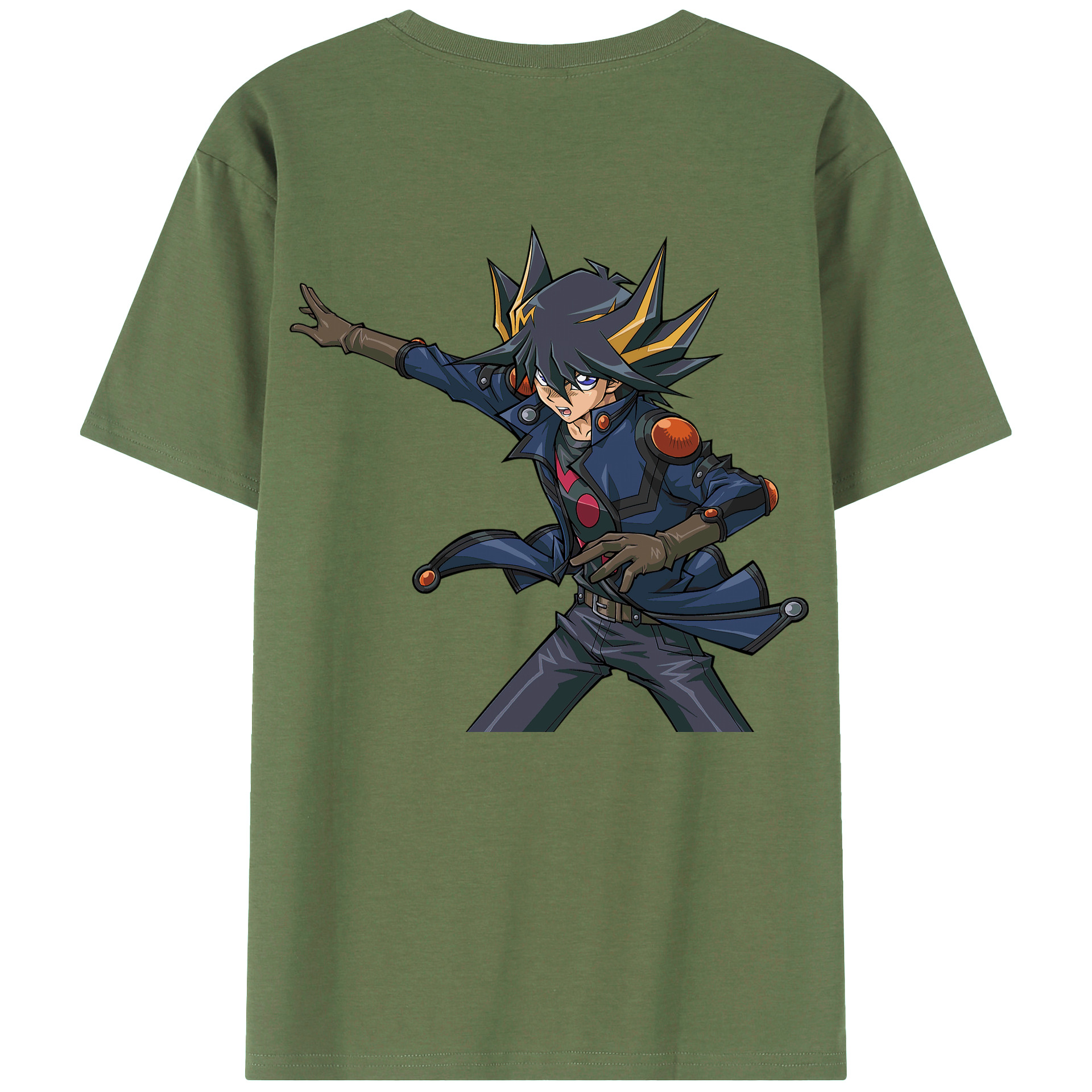 （画像用） 遊☆戯☆王 Yu-Gi-Oh! 綿100％ メンズ半袖Tシャツ（バックプリント） 通気性